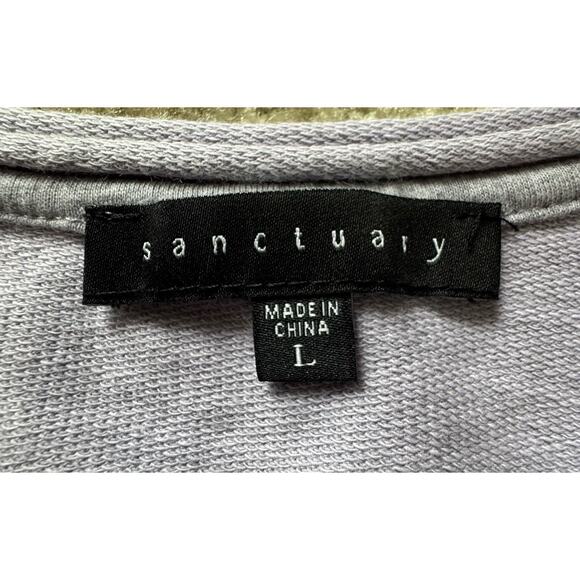 Sanctuary Lilac V-Neck Long Sleeve 100% Cotton Sweater Women’s Large - Picture 3 of 7